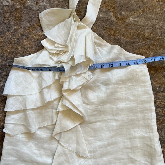 Robert Rodriguez Ivory Ramie Halter Top 8 - Picture 10 of 13